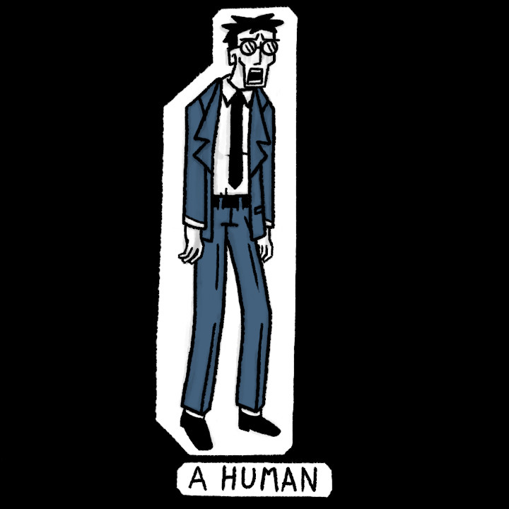 a human